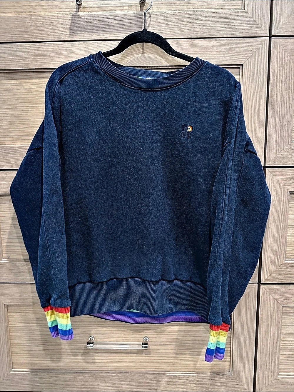 Sweaty Betty Color Block Sweatshirt in Blue Size Large